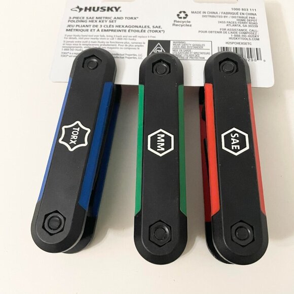 Folding Hex Allen Key Torx Set SAE/Metric Hand Tool Assortment Fold-up - Picture 9 of 13